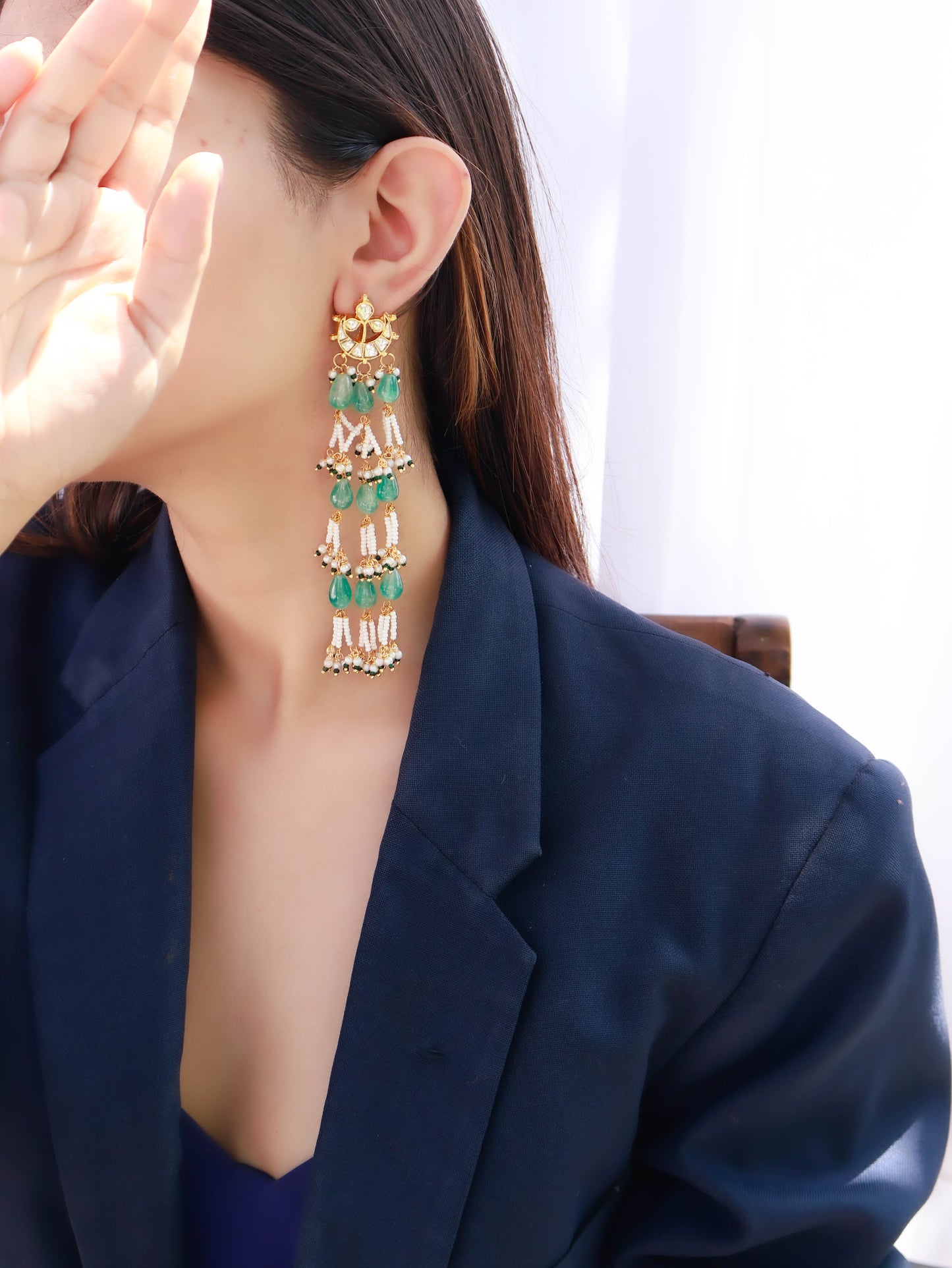 Asar Green Earrings