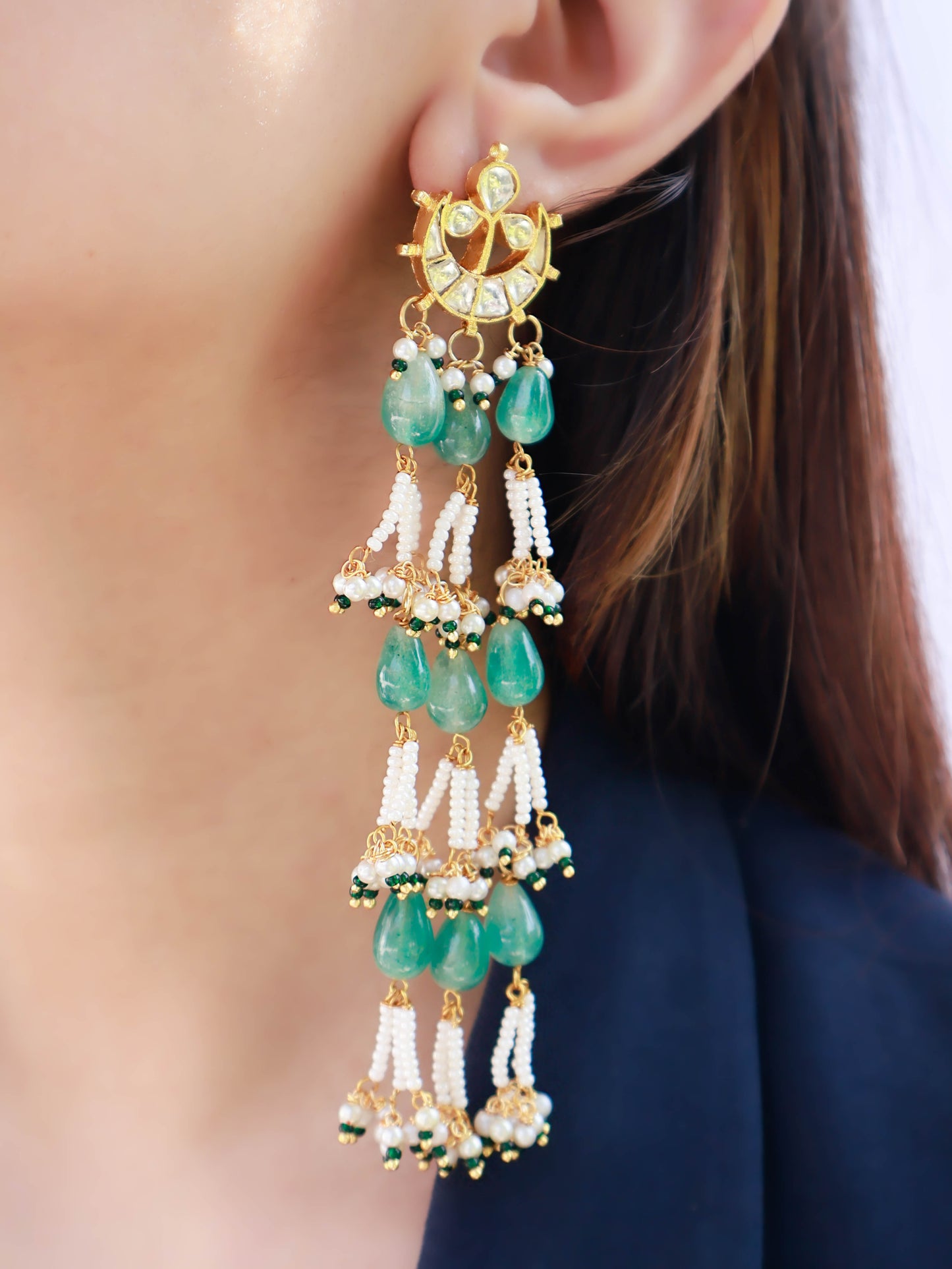 Asar Green Earrings