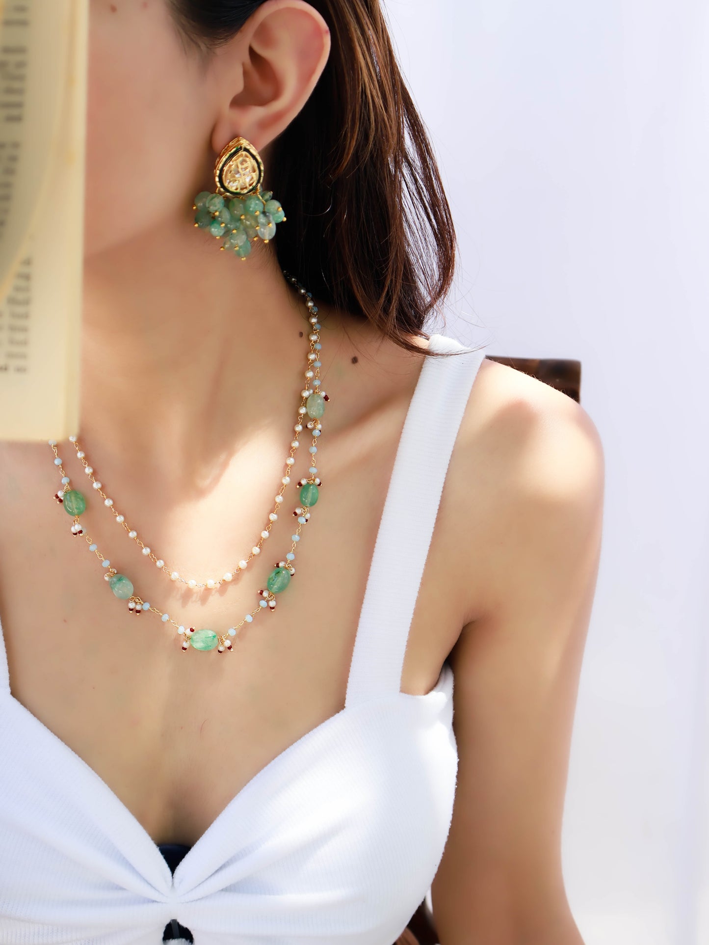 Sheila Mint Necklace Set