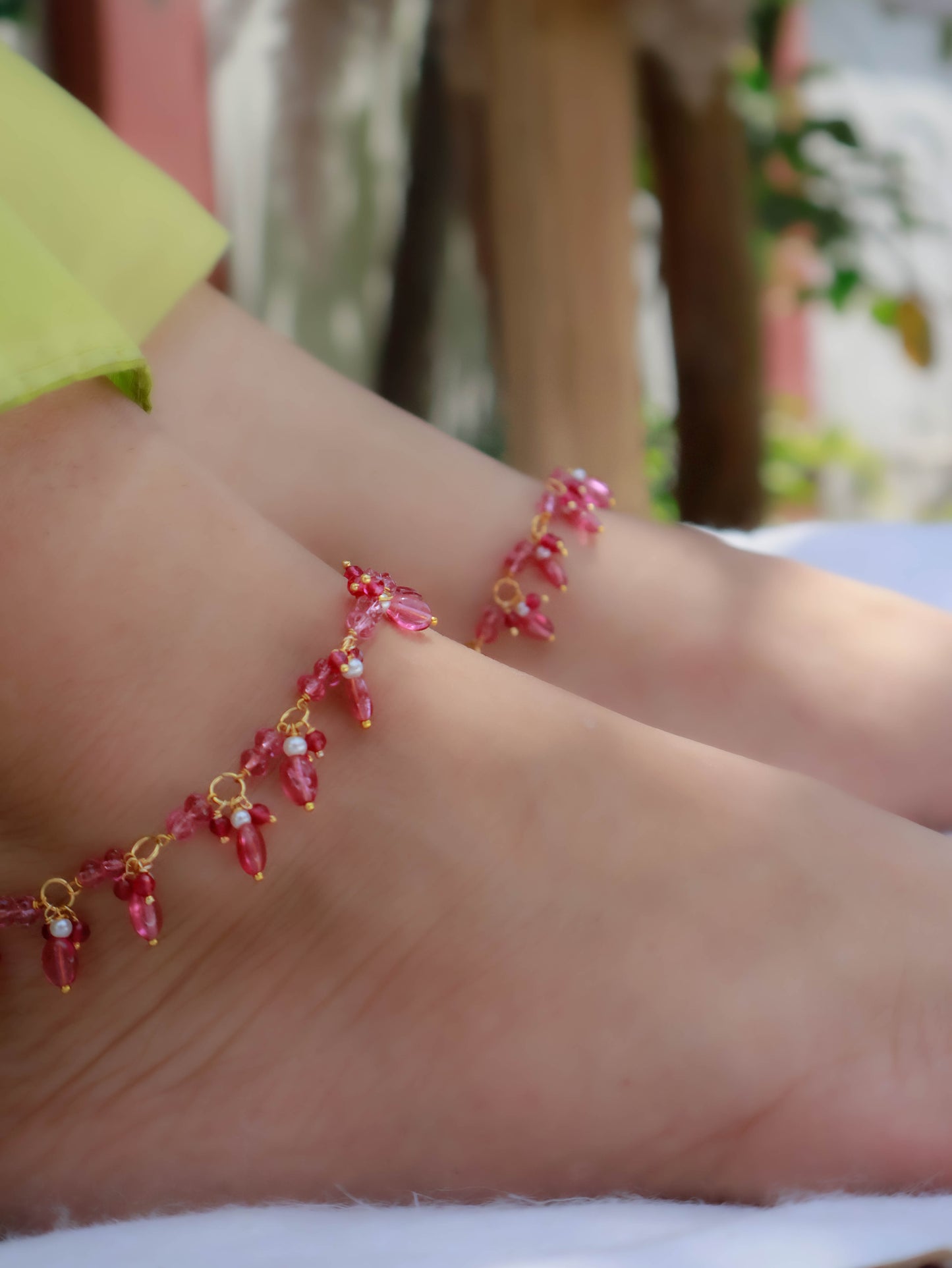 Hiza Pink Anklets