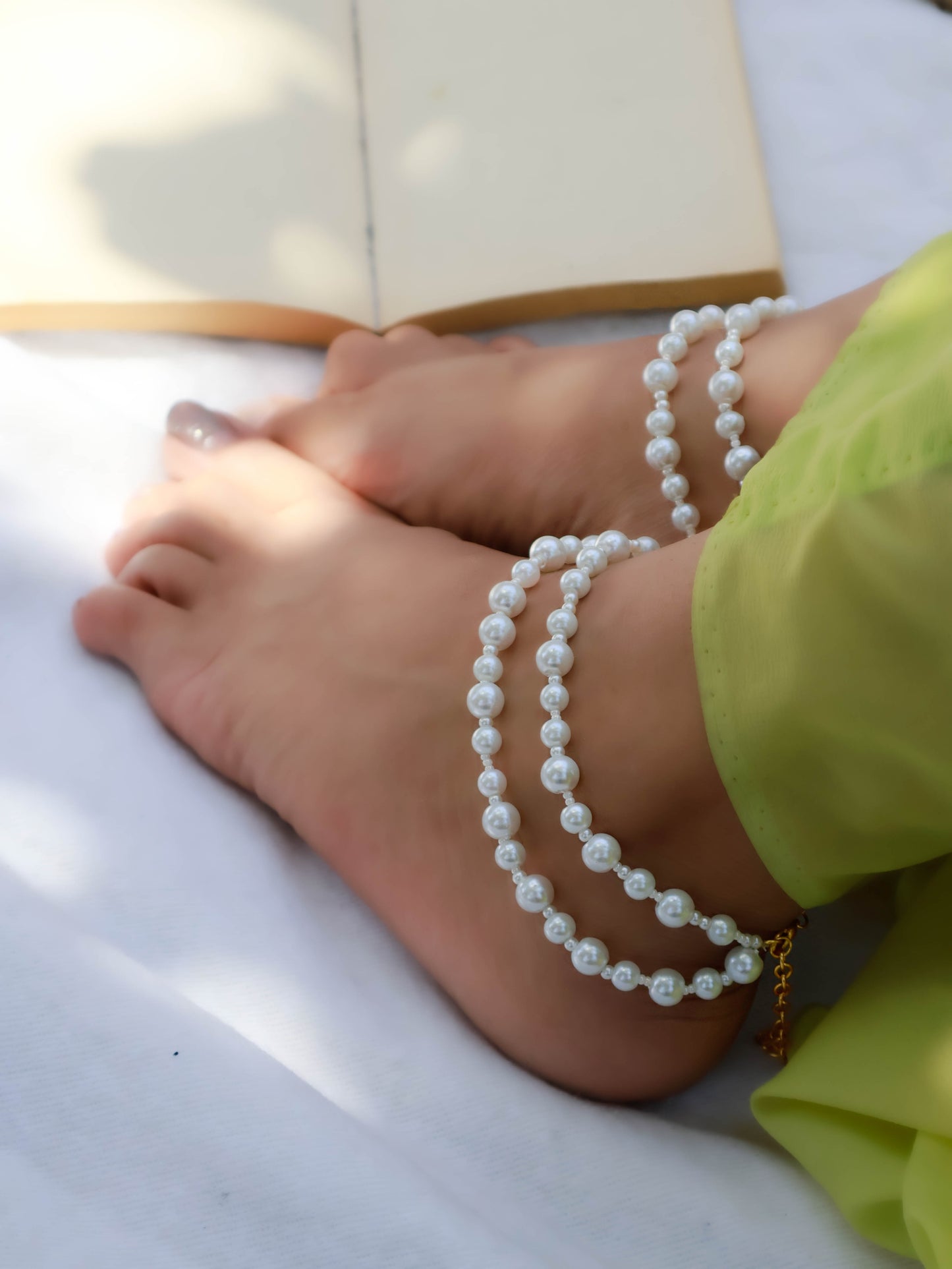 Kruti Pearls Anklets- Pair of 2