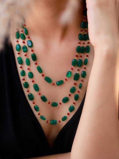 Baina Green Multilayared Necklace