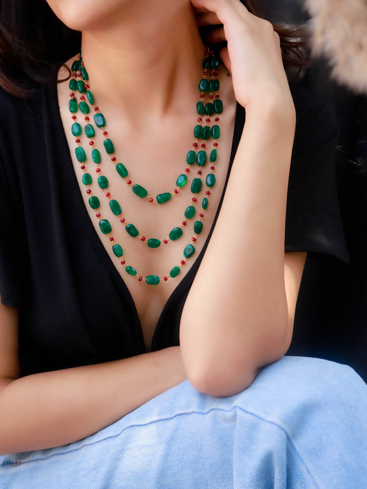 Baina Green Multilayared Necklace