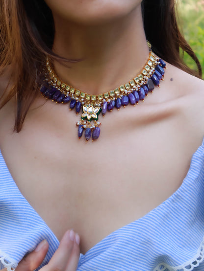 Jiva Kundan Purple Necklace