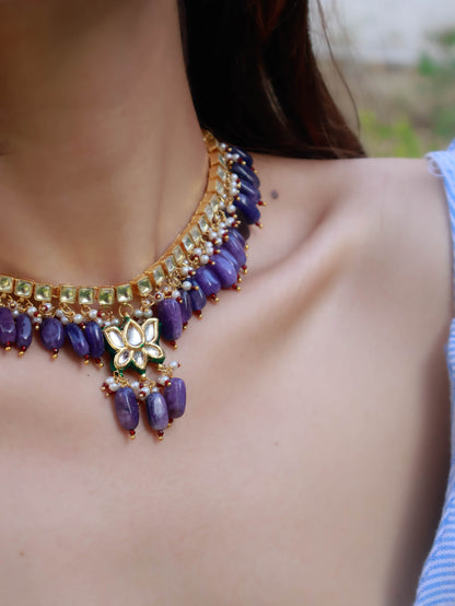 Jiva Kundan Purple Necklace