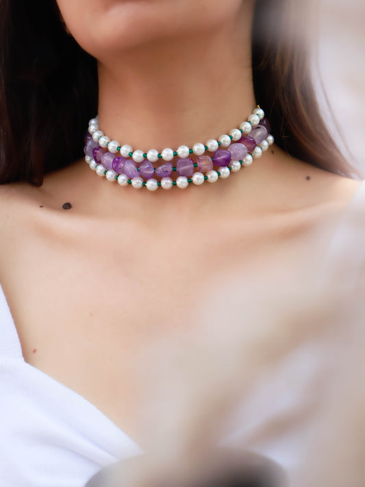 Isla Purple Choker Necklace