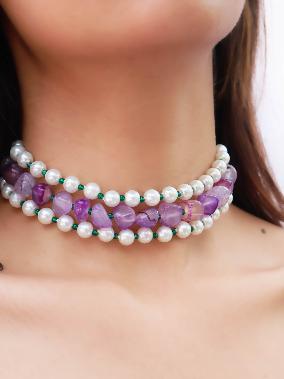 Isla Purple Choker Necklace