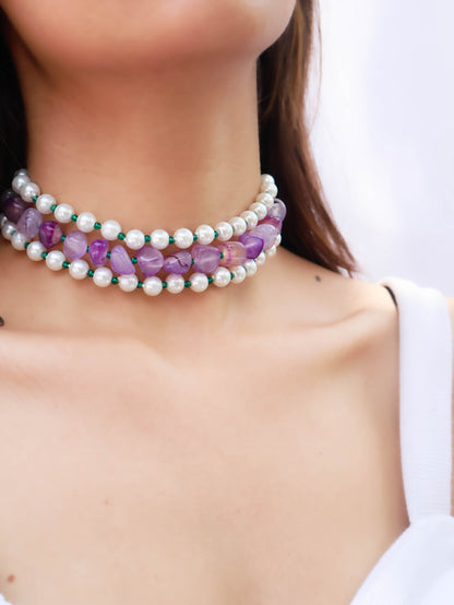 Isla Purple Choker Necklace