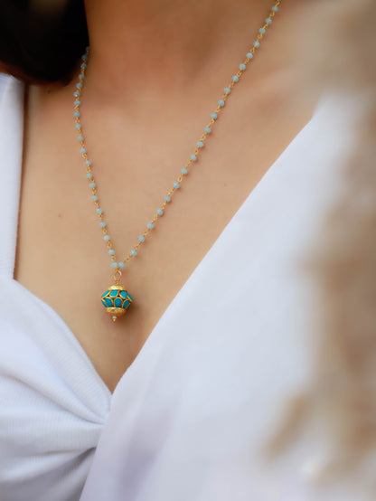 Tress Turquoise Pendant Necklace