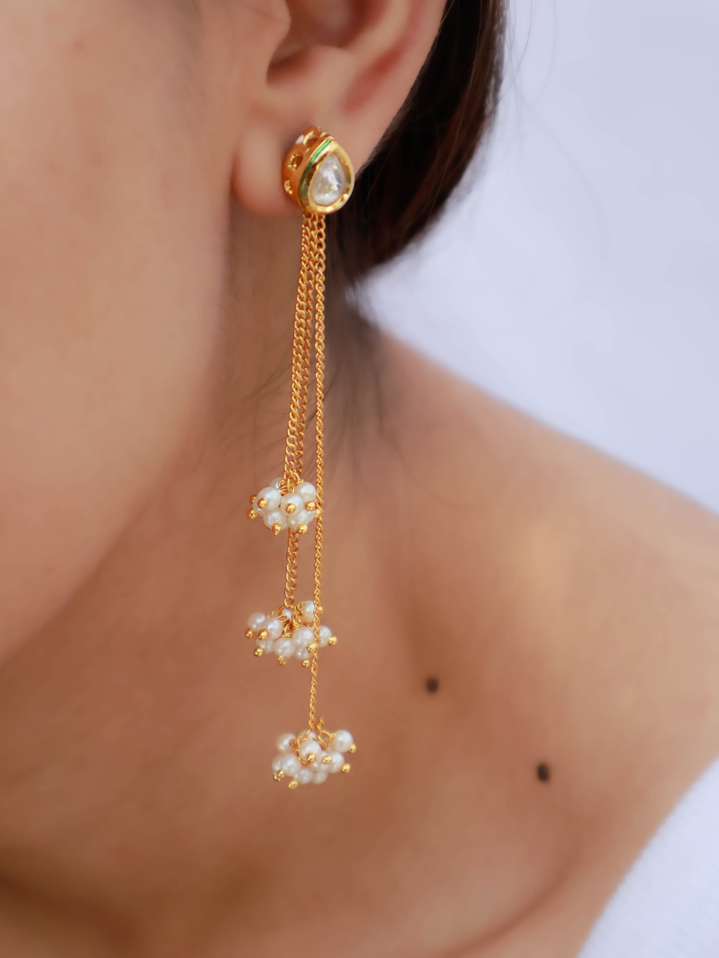 Zia Kundan Dangler Earrings