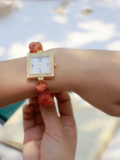 Alannah Fire Agate Wrist Watch