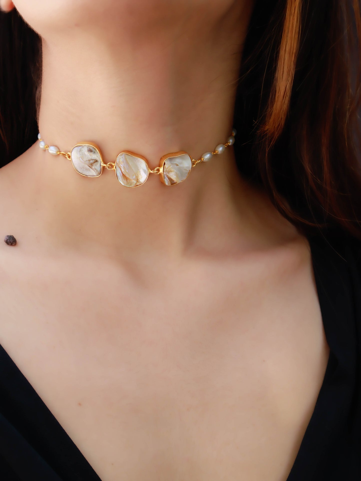 Ivy Baroque Pearls Choker Necklace