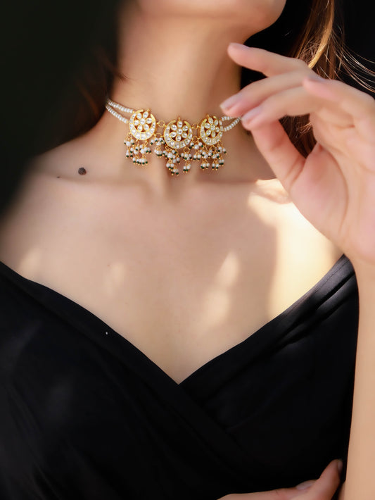 Maria Green Kundan Choker Necklace