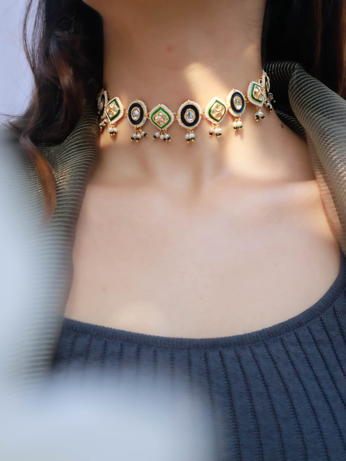 Aven Kundan Choker Necklace