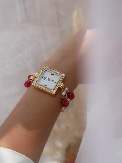 Viola Red Wrist Watch